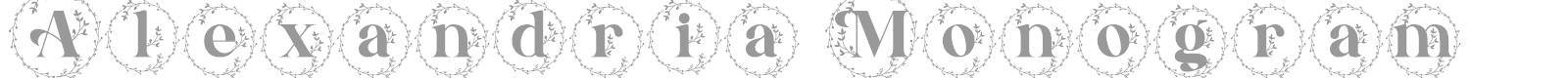 Alexandria Monogram font preview